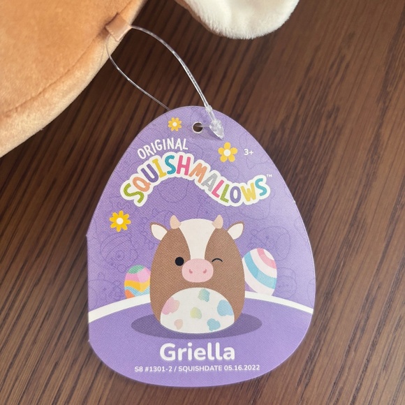 NWT Squishmallows 7.5" Griella the Cow (No Bow) Easter 2023 - Picture 5 of 7
